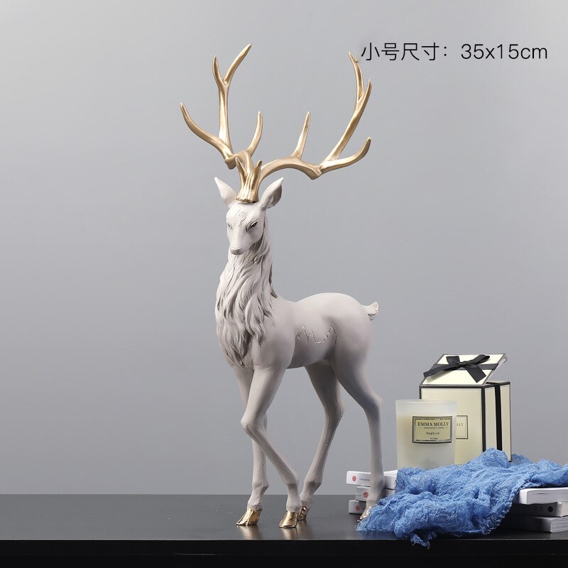 Creative home furnishings wine cabinet decorations moving to new house gifts elk ornaments living room decoration acacuss
