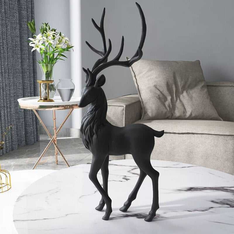 Creative home furnishings wine cabinet decorations moving to new house gifts elk ornaments living room decoration acacuss