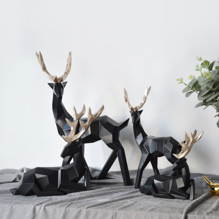 Creative lucky deer ornaments - Light luxury enamel sika deer decorations creative living room home TV cabinet wine cabinet decorations acacuss
