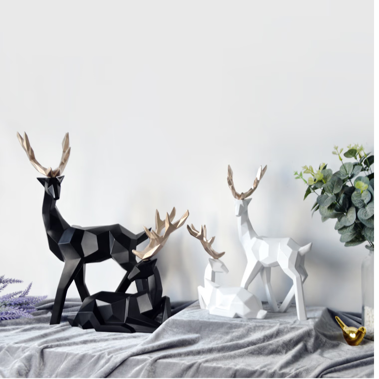 Creative lucky deer ornaments - Light luxury enamel sika deer decorations creative living room home TV cabinet wine cabinet decorations acacuss