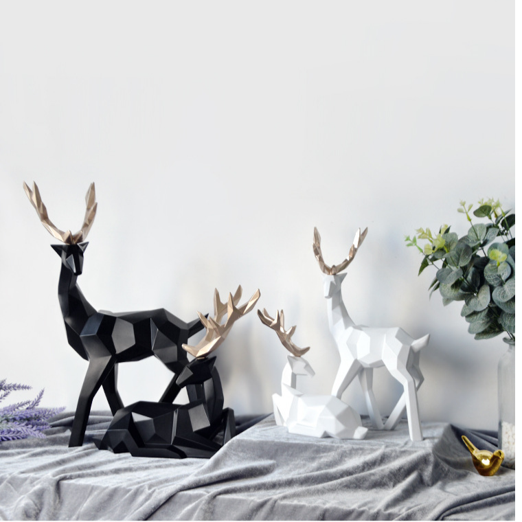 Creative lucky deer ornaments - Light luxury enamel sika deer decorations creative living room home TV cabinet wine cabinet decorations acacuss
