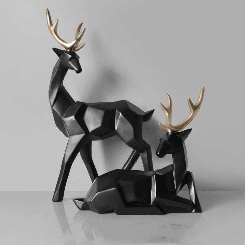 Creative lucky deer ornaments - Light luxury enamel sika deer decorations creative living room home TV cabinet wine cabinet decorations acacuss