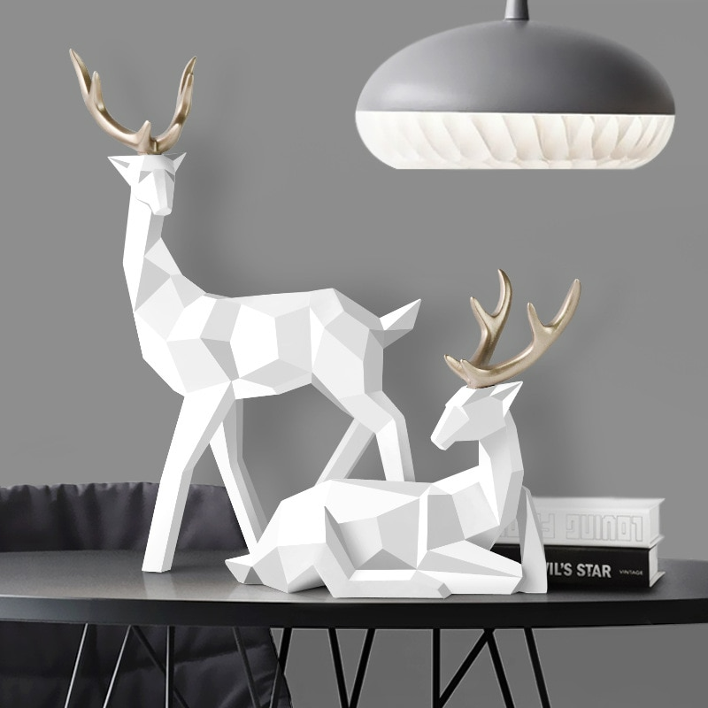 Creative lucky deer ornaments - Light luxury enamel sika deer decorations creative living room home TV cabinet wine cabinet decorations acacuss