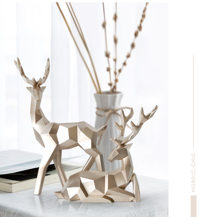 Creative lucky deer ornaments - Light luxury enamel sika deer decorations creative living room home TV cabinet wine cabinet decorations acacuss