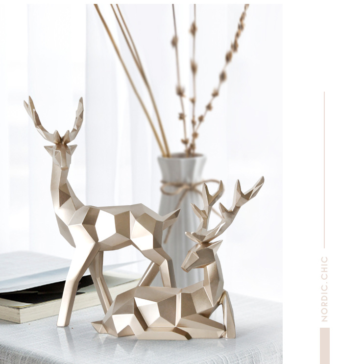 Creative lucky deer ornaments - Light luxury enamel sika deer decorations creative living room home TV cabinet wine cabinet decorations acacuss
