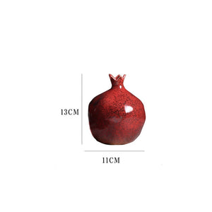Creativity Ceramic Vase Red Pomegranate Flower Arrangement Accessories Flower Vase Decorative Ornaments Modern Home Decoration acacuss