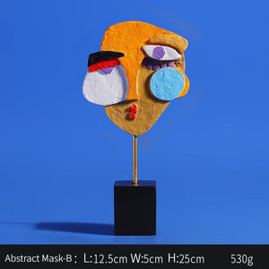 Creativity Human Face Sculpture A Family Of Three Color Abstract Art Statue Home Decoration Living Room Bedroom Bookcase Decor acacuss