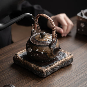 Creativity Tray Heart Sutra Tea Board Chinese Retro Pot Tray Ceramic Pot Bearing Dry Brewing Table Water Storage Type Teaware acacuss