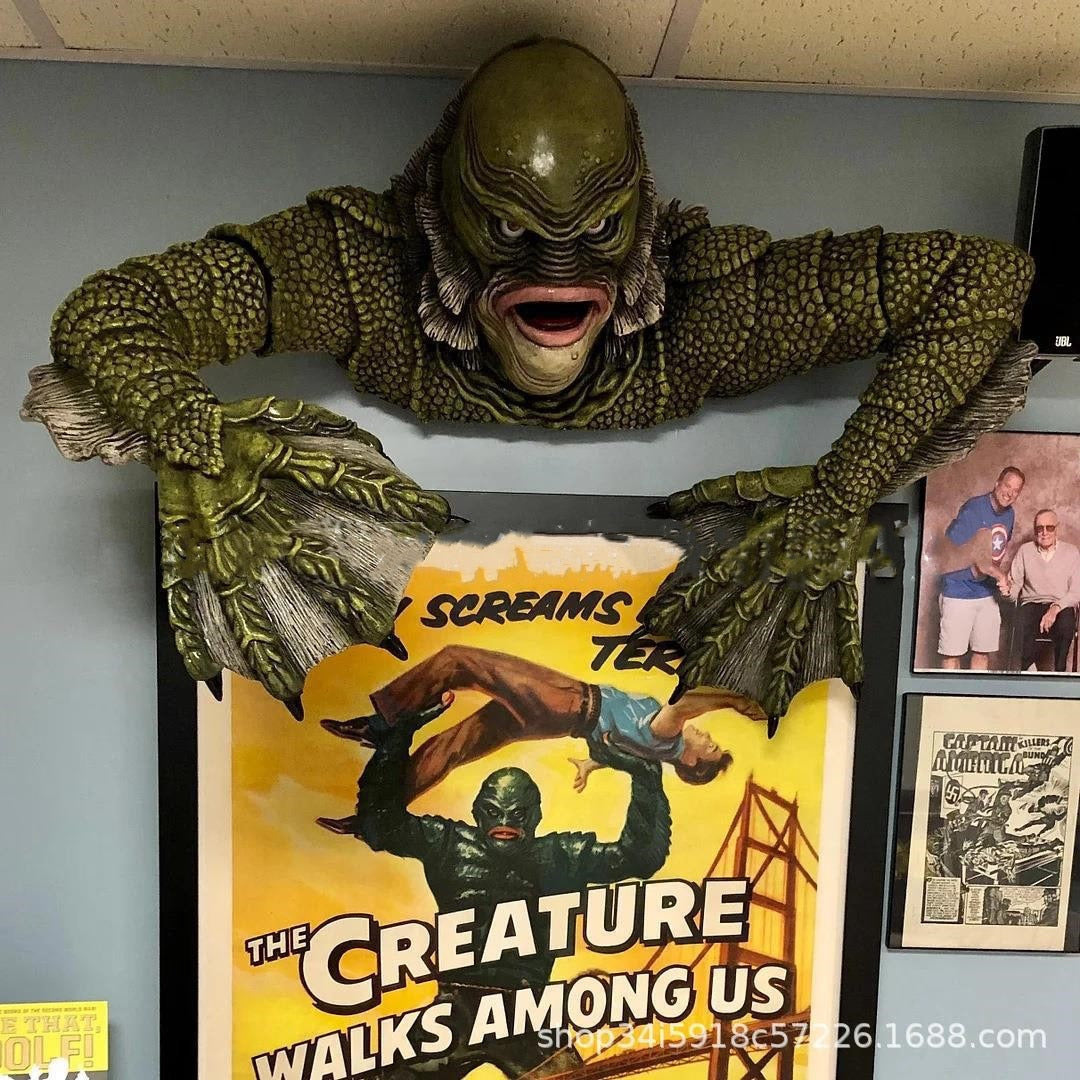 Creature The Black Lagoon Grave Sculptures Figurine Garden Buildings Outdoor  Ornaments Monster Statue Man Halloween Decoration acacuss