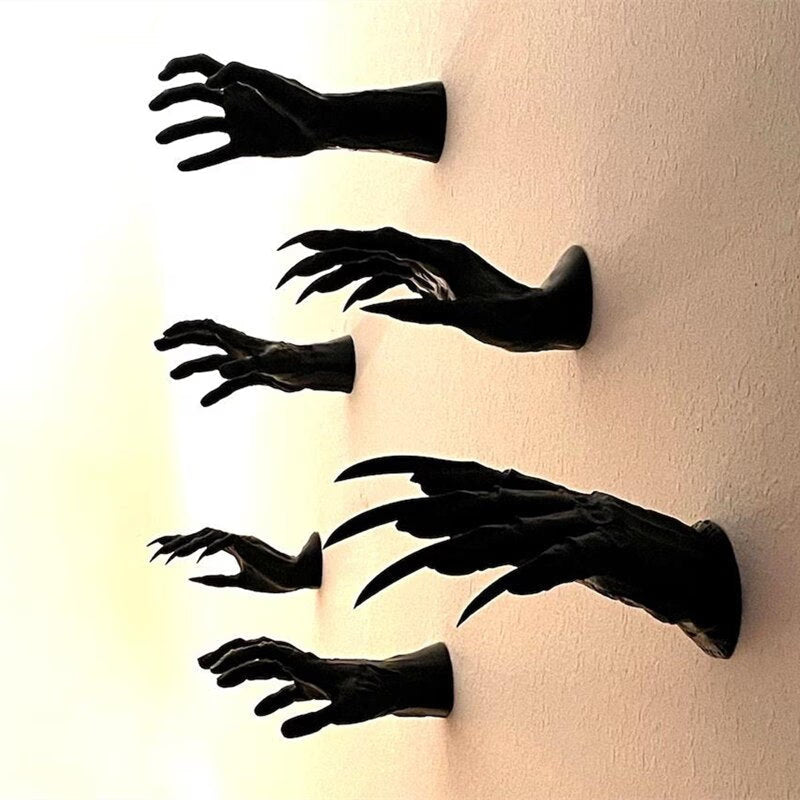 Creepy Reaching Hands Wall Decor From Addams Family Spooky Scary Wall Decoration Holiday Party Costume Prop acacuss