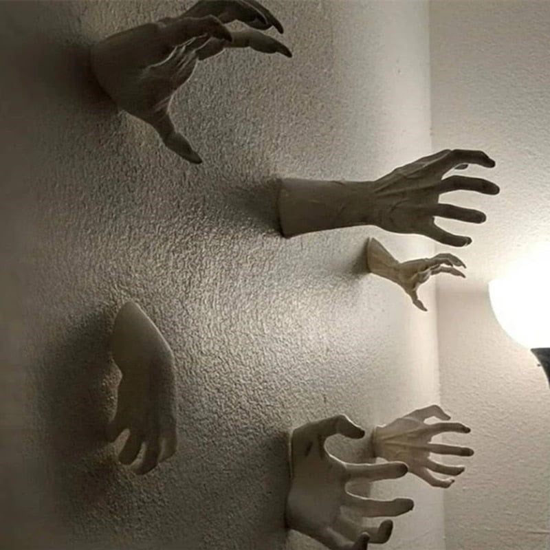 Creepy Reaching Hands Wall Decor From Addams Family Spooky Scary Wall Decoration Holiday Party Costume Prop acacuss