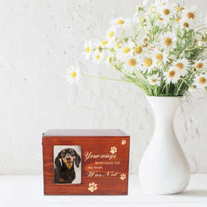 Cremation Urn Pet Cinerary Casket Wood Memorial Box Ashes Keepsake Small Animals Pet Cats Dogs Funeral Supply acacuss