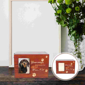 Cremation Urn Pet Cinerary Casket Wood Memorial Box Ashes Keepsake Small Animals Pet Cats Dogs Funeral Supply acacuss