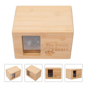 Cremation Urn Pet Cinerary Casket Wood Memorial Box Ashes Keepsake Small Animals Pet Cats Dogs Funeral Supply acacuss