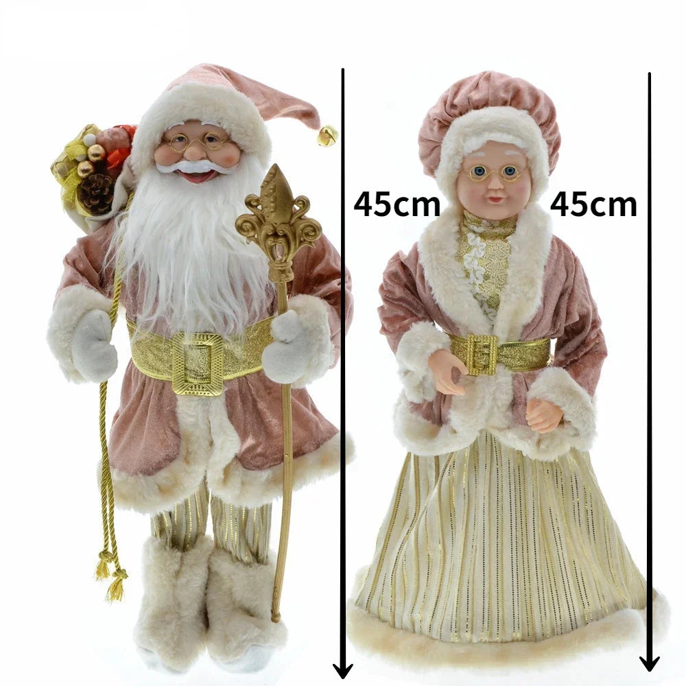 Cross-border Christmas new 45cm Santa Claus grandparents doll ornaments decorations scene layout acacuss