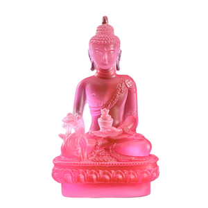 Crystal Buddha Statue Colorful Glazed Buddha Statues High-End Home Decoration Accessories Feng Shui Ornaments CHN Buddha Statue acacuss