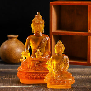 Crystal Buddha Statue Colorful Glazed Buddha Statues High-End Home Decoration Accessories Feng Shui Ornaments CHN Buddha Statue acacuss