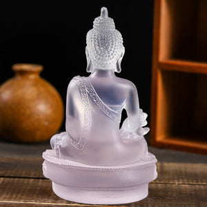 Crystal Buddha Statue Colorful Glazed Buddha Statues High-End Home Decoration Accessories Feng Shui Ornaments CHN Buddha Statue acacuss
