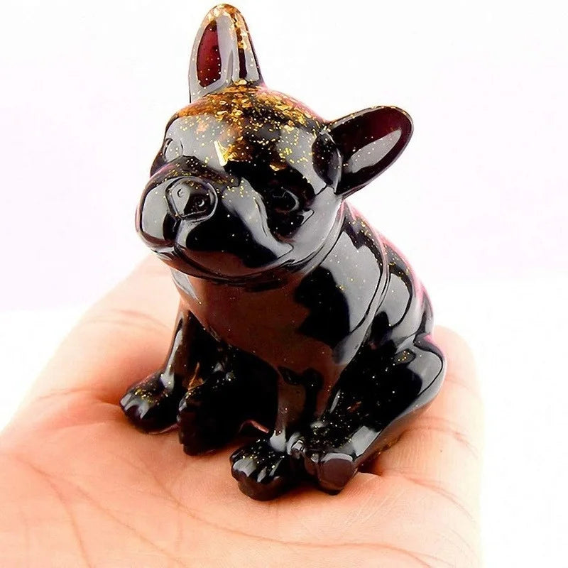 Crystal Epoxy Mould 3D French Bulldog Silicone Chocolate Shaped Dessert Decoration Baking Accessories acacuss