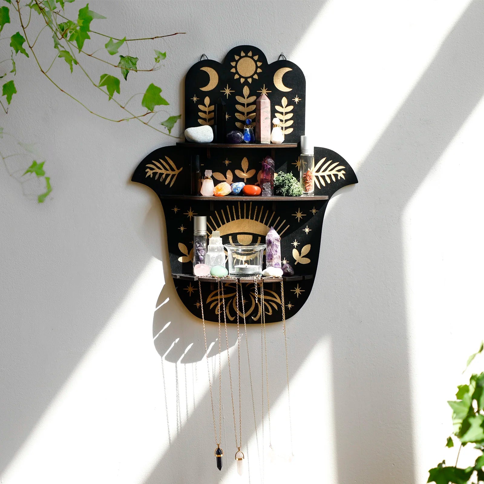 Crystal display wall shelf deals