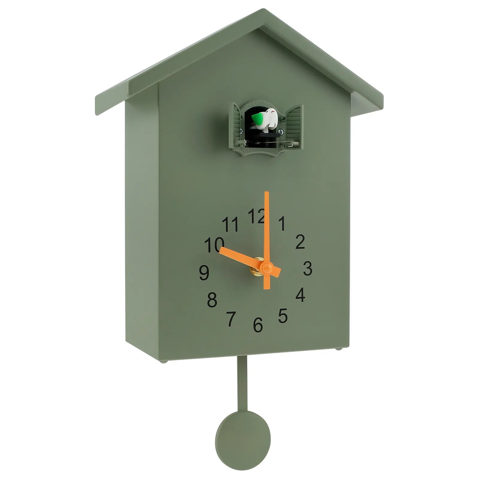Cuckoo Clock with Chimer Cuckoo Sound Clocks with Pendulum Bird House Battery Powered Home Living Room Kitchen Wall Decoration acacuss