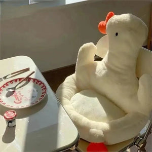 Cushion Goose Chair One-piece Cushions Soft Duck Plush Pillow Toys Office Dining Chair Backrest Mats Floor Seat Chair Decor acacuss