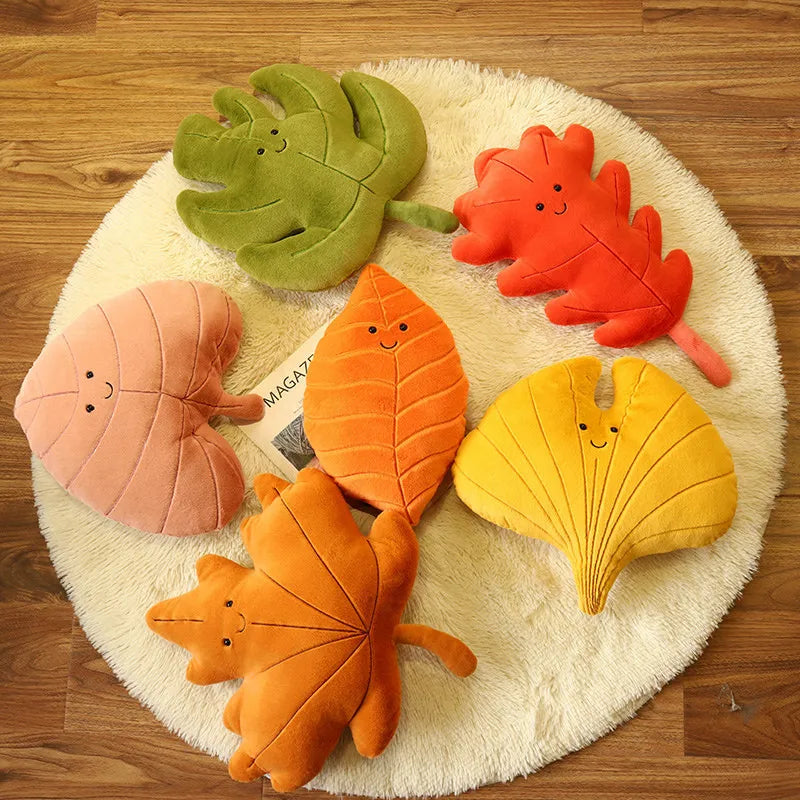Cushion Soft Leaf Pillow Simulation Leaf Cushion Children's Room Green Plant Decoration  Chair Cushion acacuss