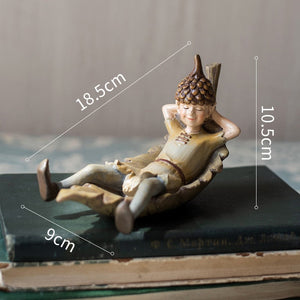 Cute Cartoon Fantasy Forest Elf Resin Craft Ornament, Living Room TV Cabinet Bedroom Balcony Garden Desktop Home Decoration Gift acacuss
