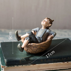 Cute Cartoon Fantasy Forest Elf Resin Craft Ornament, Living Room TV Cabinet Bedroom Balcony Garden Desktop Home Decoration Gift acacuss