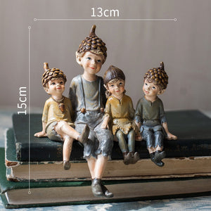 Cute Cartoon Fantasy Forest Elf Resin Craft Ornament, Living Room TV Cabinet Bedroom Balcony Garden Desktop Home Decoration Gift acacuss