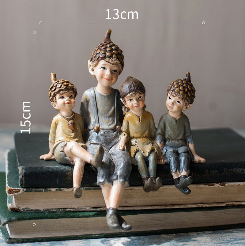 Cute Cartoon Fantasy Forest Elf Resin Craft Ornament, Living Room TV Cabinet Bedroom Balcony Garden Desktop Home Decoration Gift acacuss