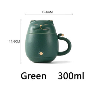 Cute Cat Tea mug Ceramic with Infuser acacuss