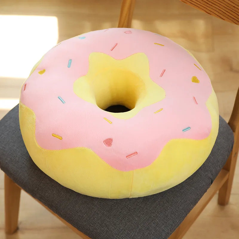 Cute Donut Shaped Seat Cushion for Kids Playground and Nursery Sweet Donut Pillow Cushion for Home Decor and Gift acacuss