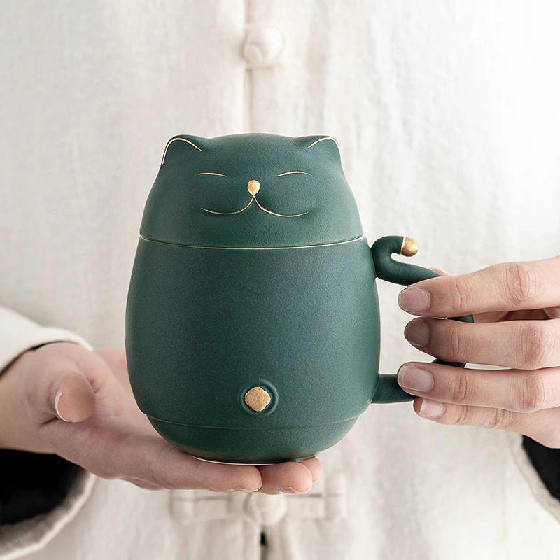 Cute Handmade large travel Coffee Mug acacuss