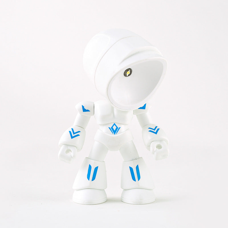 Cute LED Hero Table Lamp Mini Portable Cool Mecha Cute Robot Night Light Bedroom Home Decoration Kids Boys Gifts acacuss