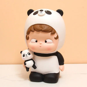 Cute Panda Entrance Closet Key Storage Ornaments Standing Living Room Shoe Cabinet Home Decorations Movable Gifts Home Decor acacuss