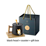 Cute Shiba inu Mug With lid and spoon acacuss