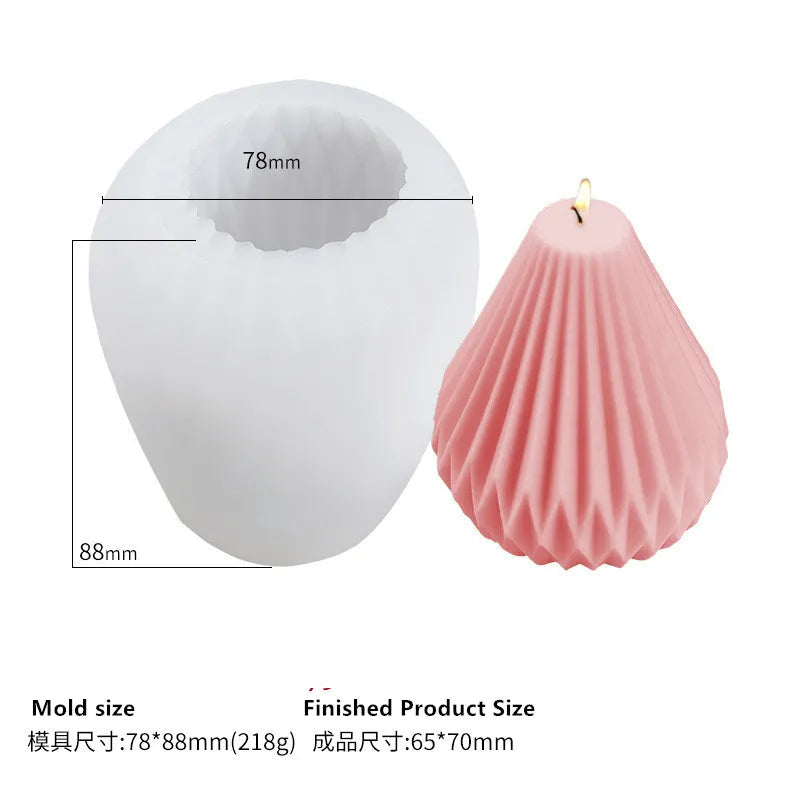Cylindrical Tall Pillar Candle Molds Ribbed Aesthetic Twist Silicone Mould Geometric Abstract Decora Mold Gifts Craft Home Decor acacuss