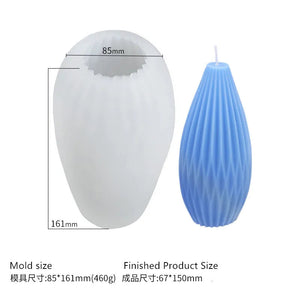 Cylindrical Tall Pillar Candle Molds Ribbed Aesthetic Twist Silicone Mould Geometric Abstract Decora Mold Gifts Craft Home Decor acacuss