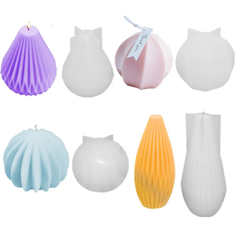DIY Candle Silicone mold Making Mold Geometric mould 3D Shape Resin Epoxy for Handmade Soap Craft Mould Form Home Decoration acacuss