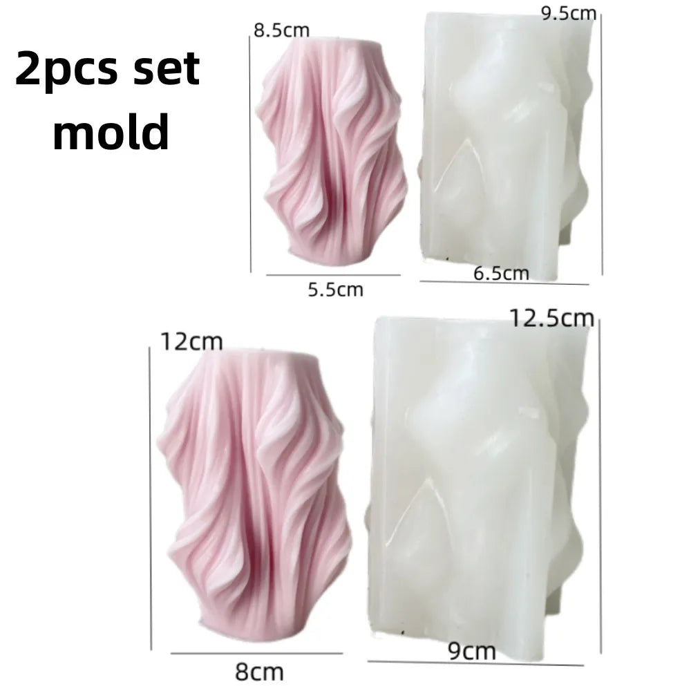 DIY Candle Silicone mold Making Mold Geometric mould 3D Shape Resin Epoxy for Handmade Soap Craft Mould Form Home Decoration acacuss