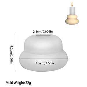 DIY Concrete Semicircle Candle Holder Silicone Mold Geometric Candle Holder Making Resin Plaster Craft Molds Home Decor Supplies acacuss