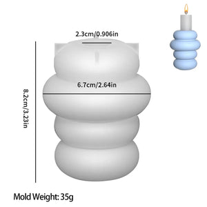 DIY Concrete Semicircle Candle Holder Silicone Mold Geometric Candle Holder Making Resin Plaster Craft Molds Home Decor Supplies acacuss