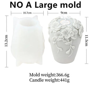 DIY New Nordic Rattan Flowers Silicone Candle Mold Gypsum form Carving Art Aromatherapy Plaster Home Decor Mold Wedding Gift acacuss