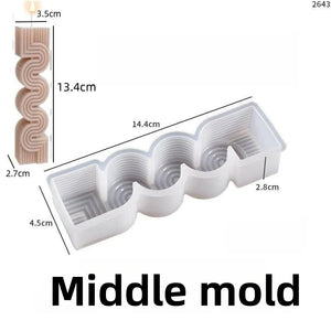 DIY S-shaped geometric line candle silicone mold wave stripe candle silicone mold home decor Candle making mold acacuss