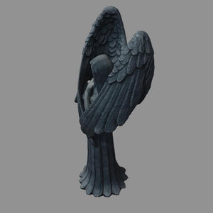 2023 New Dark Angel Sculpture Resin Praying Angel Sculpture Figurine Gothic Desktop Black Sculptures For Home Decor Ornaments acacuss