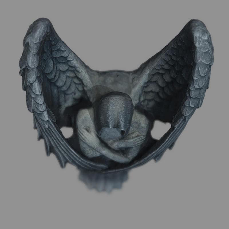 2023 New Dark Angel Sculpture Resin Praying Angel Sculpture Figurine Gothic Desktop Black Sculptures For Home Decor Ornaments acacuss