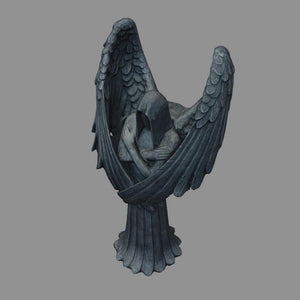 2023 New Dark Angel Sculpture Resin Praying Angel Sculpture Figurine Gothic Desktop Black Sculptures For Home Decor Ornaments acacuss