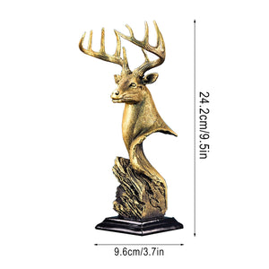 Decorative Copper Deer Head Statue or Deer Head Sculpture for Rustic Lodge or Hunting Cabin Decor Wildlife As Gifts for Hunters acacuss