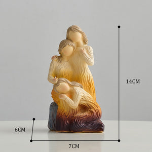 Decorative Family Theme Figurines Home Decoration Crafts Abstract People Sculptures European Style Living Room Desk Accessories acacuss